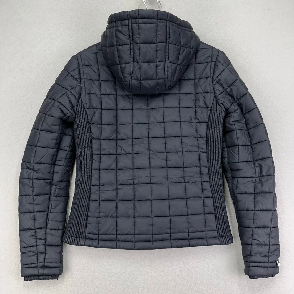 The Original Superdry Fuji JKT Womens Large Black Hooded Puffer Jacket Ski Japan